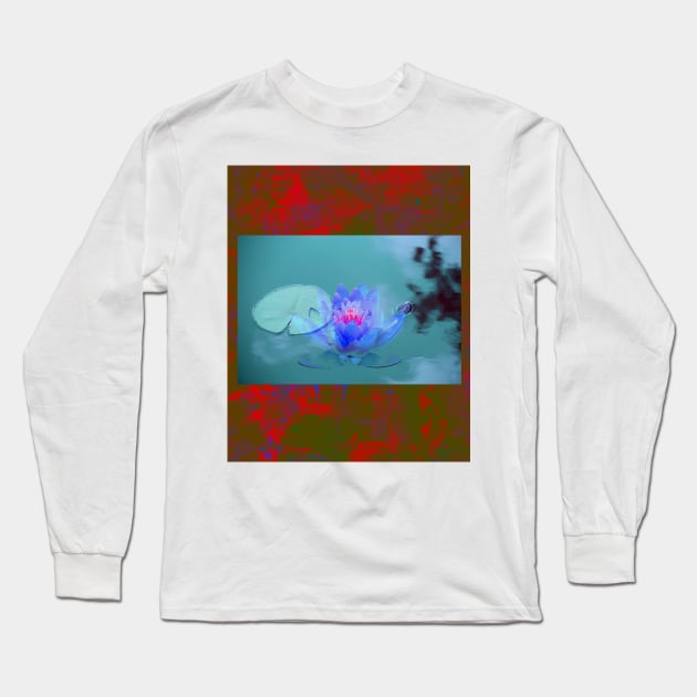 Blue Lotus Long Sleeve T-Shirt by aa.designs.pro@gmail.com